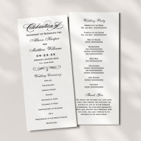 Elegante Black Calligraphy Wedding Zeremony