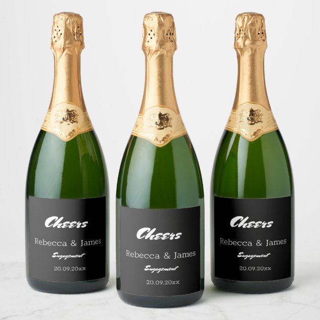 Elegante Black Engagement Party-Favoriten (Flaschen)
