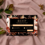Elegante Black Fall Terracotta auf der Leventina RSVP Karte<br><div class="desc">Eine elegante und moderne boho schicke, blumenverbrannte orange uAwg Hochzeitskarte. Das ist ein blumengeschmückter Hintergrund mit Kupfer Elfenbein fallen wild Blume. Diese handgefertigte rsvp-Karte ist einfach und boho chic mit Eleganz, schnappen Sie sich diese rustikale Hochzeit rsvp und machen Sie es jetzt Ihre! Sie passen also zu anderen Produkten aus...</div>