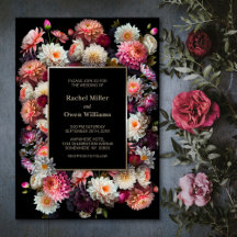 Elegante Black Floral Wedding
