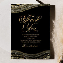 Elegante Black Gold Agate Geburtstagsparty