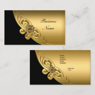 Elegante Black Gold Business Card Visitenkarte