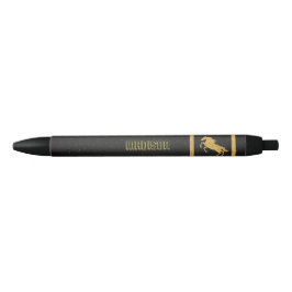 Elegante Black Gold Horse personalisiert School Kugelschreiber