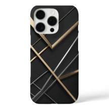 Elegante Black & Gold Moderne iPhone Case