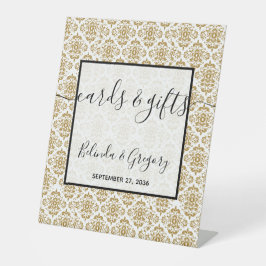 Elegante Black Gold Vintag Cards & Gifts Sockelschild