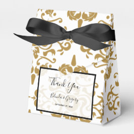 Elegante Black Gold Vintage Hochzeit Geschenkschachtel