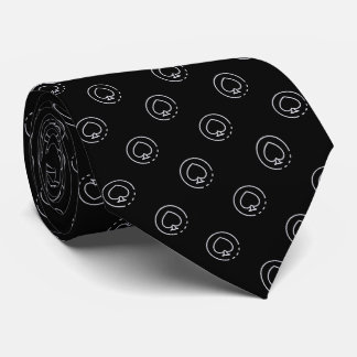 Elegante Black Gray Spade Coin Krawatte