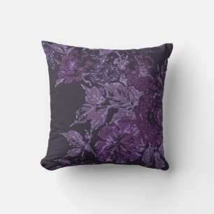 ELEGANTE BLACK LILA CUSTOM CUSHION KISSEN