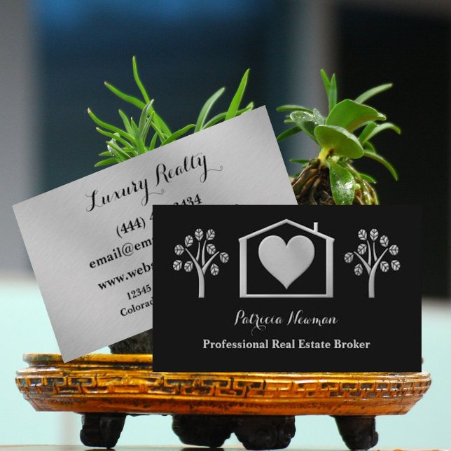Elegante Black Pro Real Anwesen Broker Business Ca Visitenkarte (Von Creator hochgeladen)
