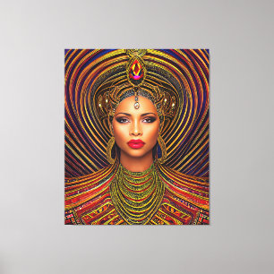 Elegante Black Queen: Art Black History Monte Leinwanddruck