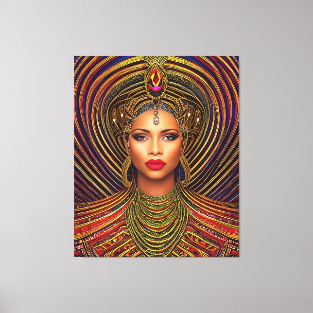 Elegante Black Queen: Art Black History Monte Leinwanddruck (Vorderseite)