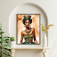 Elegante Black Queen Wall Art - Empowerment der Ro