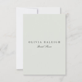 Elegante Black & Sage Bridal Dusche Einladung