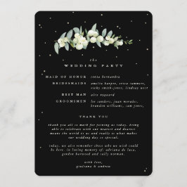 Elegante Black Snowberry+Eucalyptus Winter Wedding Programm