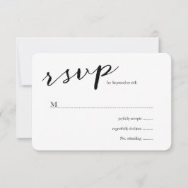Elegante Black Stripes Wedding RSVP