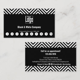 Elegante Black & White Logos Social Media Call Treuekarte