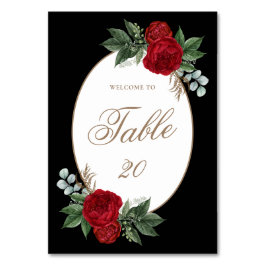 Elegante Black & White Wedding Tischnummer