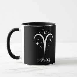 Elegante Black Zodiac-Zeichen-Tasse Tasse