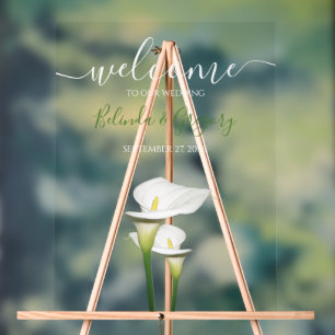Elégante blanche Calla Lilies Mariage Affiche de b