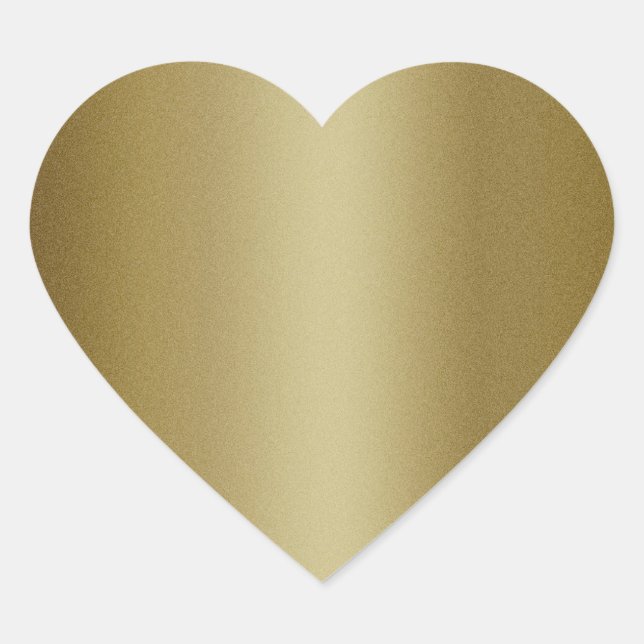 Elegante Blank Gold Glitzer Siegel Herz-Aufkleber (Vorderseite)
