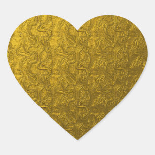 Elegante Blank Gold Glitzer Siegel Herz-Aufkleber
