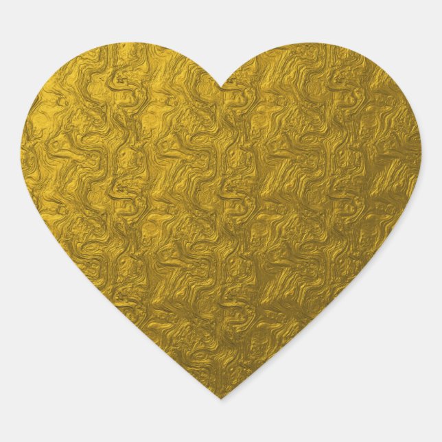 Elegante Blank Gold Glitzer Siegel Herz-Aufkleber (Vorderseite)