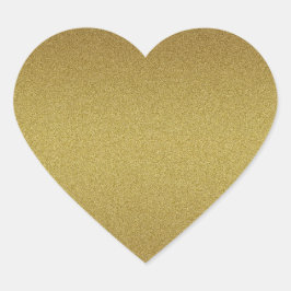 Elegante Blank Gold Glitzer Siegel Herz-Aufkleber