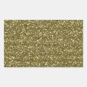 Elegante Blank Gold Glitzer Siegel Rechteckiger Aufkleber