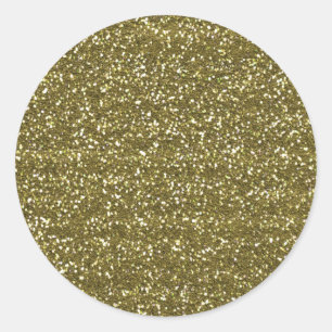 Elegante Blank Gold Glitzer Siegel Runder Aufkleber