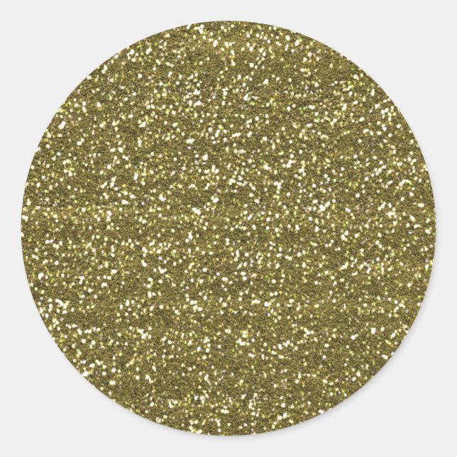 Elegante Blank Gold Glitzer Siegel Runder Aufkleber (Vorderseite)