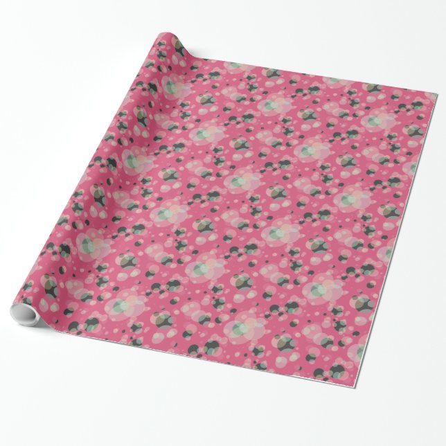 Elegante Blasen auf irgendeiner Farbe Geschenkpapier (Ungerollt)