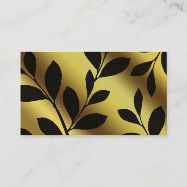 Elegante Blatt-Visitenkarte, die Gold Visitenkarte (Vorderseite)