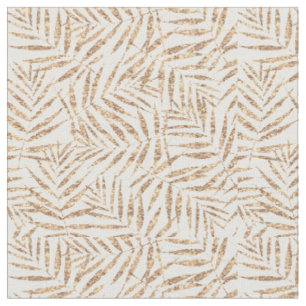 Elegante Blätter aus goldfarbenen Palmen Stoff