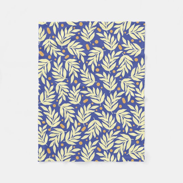Elegante Blätter Fleece Blanket, kleine 30" x 40" (Vorderseite)