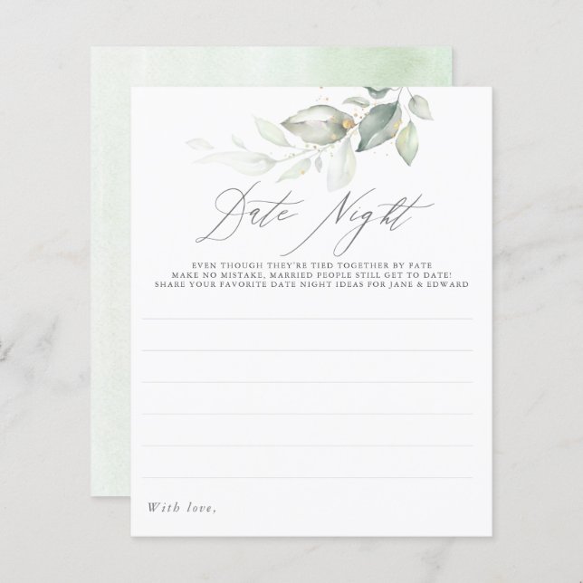 Elegante Blätter Goldene Landschaft (Vorne/Hinten)