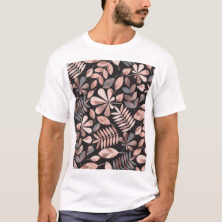 Elegante Blätter im Herbst: Pastellgeometrisch T-Shirt