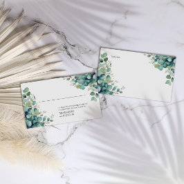 Elegante Blätter Platzkarte