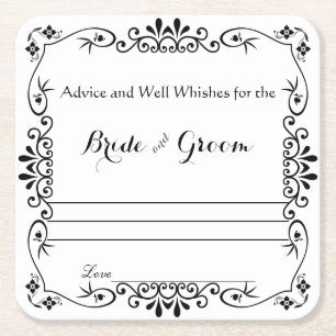 Elegante Blätter, Ratschläge und gute Wünsche Rechteckiger Pappuntersetzer