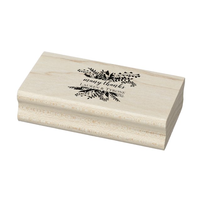 Elegante Blätter Rubber-Briefmarke Gummistempel (Stempel)