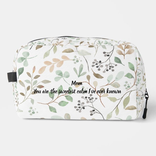 Elegante Blätter-Tasche Waschbeutel (Vorderseite)