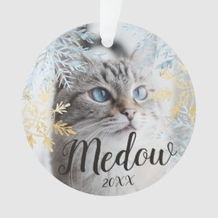 Elegante Blau-u. Goldschneeflocke fertigen Ornament