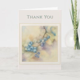 Elegante Blaubeer-Aquarell-"Dankeschön"-Karte Karte