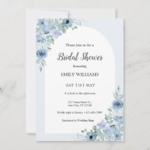 Elegante blaue Blumen Brautparty