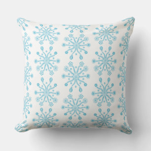 Elegante blaue Blumen Vintage mit aufwendigen Deta Kissen
