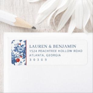 Elegante blaue Blumengrenze