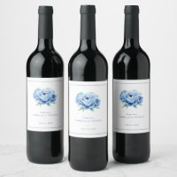 Elegante blaue Blumenillustration