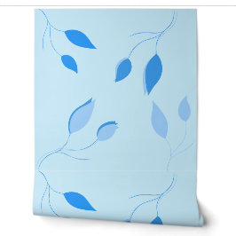 Elegante blaue botanische Peel-and-Stick-Wanddekor Tapete