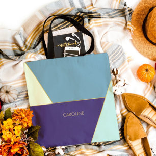 Elegante blaue bunte künstlerische süße Muster Tasche