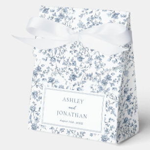 Elegante blaue Chinoiserie-Hochzeit Geschenkschachtel