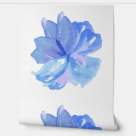 Elegante Blaue Flora Tapete
